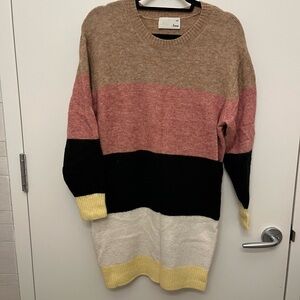 Wilfred Brown and Pink Crew Neck Sweater